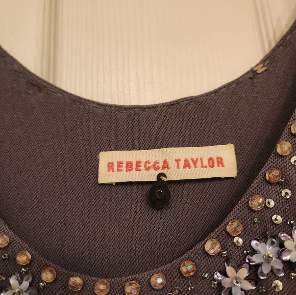 Rebecca Taylor gray silky requin dress, size 0 - Picture 4 of 7